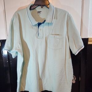 Lands' End Men's XL Light Green Polo Shirt w/Pocket